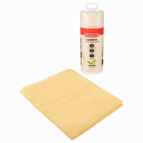 Салфетка замша искусственная 43х32см малая в тубе SKYWAY